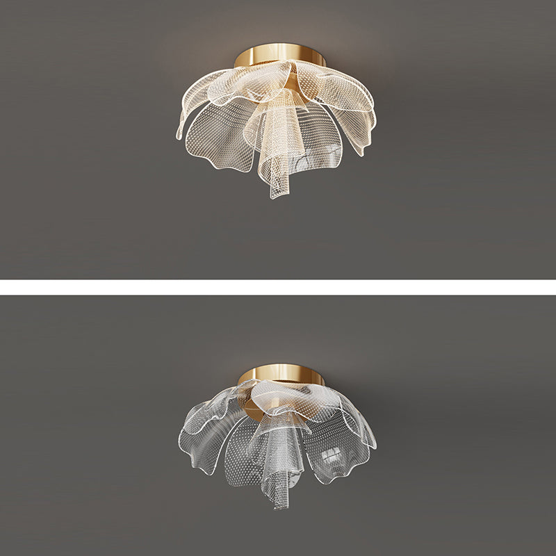Flower Petal LED Flush Mount Ceiling Light for Bedroom