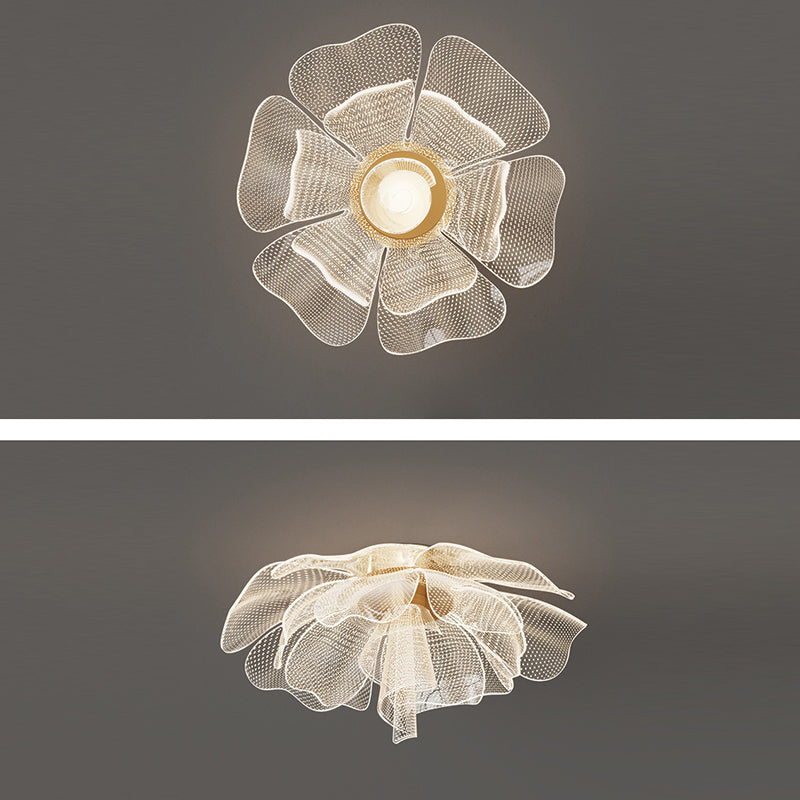 Flower Petal LED Flush Mount Ceiling Light for Bedroom