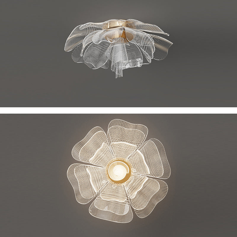 Flower Petal LED Flush Mount Ceiling Light for Bedroom