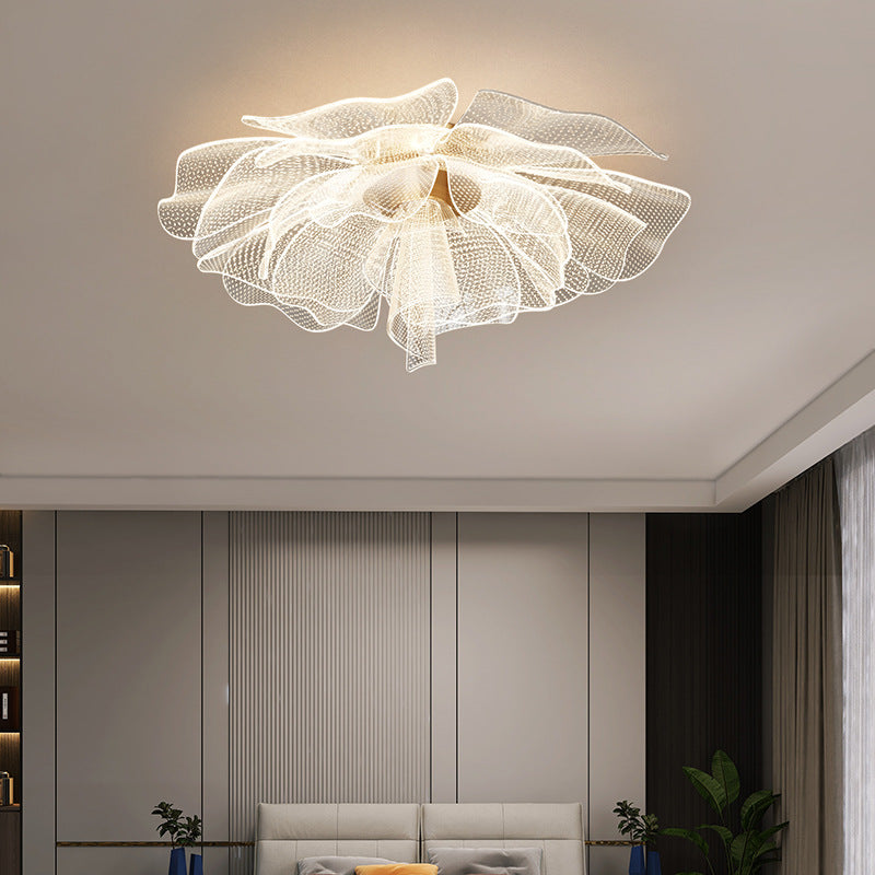 Flower Petal LED Flush Mount Ceiling Light for Bedroom