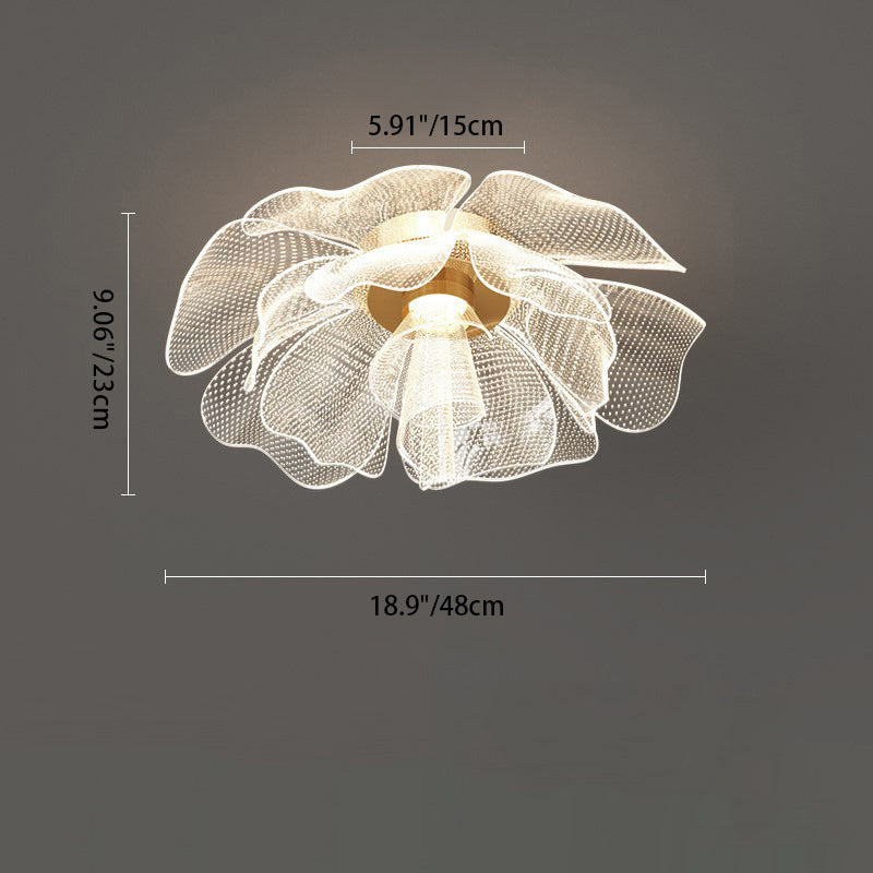 Flower Petal LED Flush Mount Ceiling Light for Bedroom