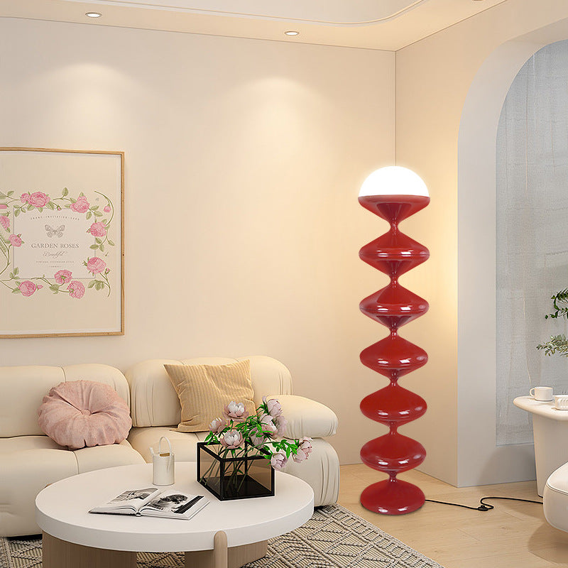 Scandinavian Round Floor Lamp for Bedroom