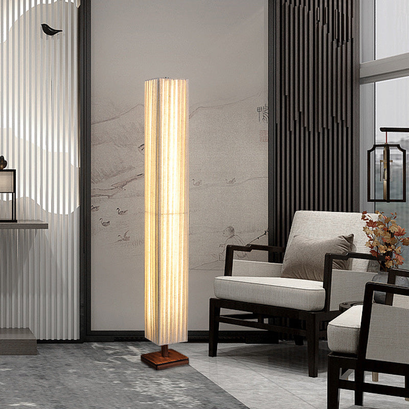 Japanese Walnut Floor Lamp