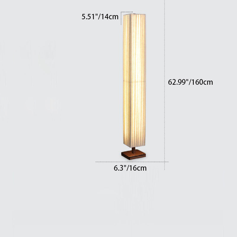 Japanese Walnut Floor Lamp