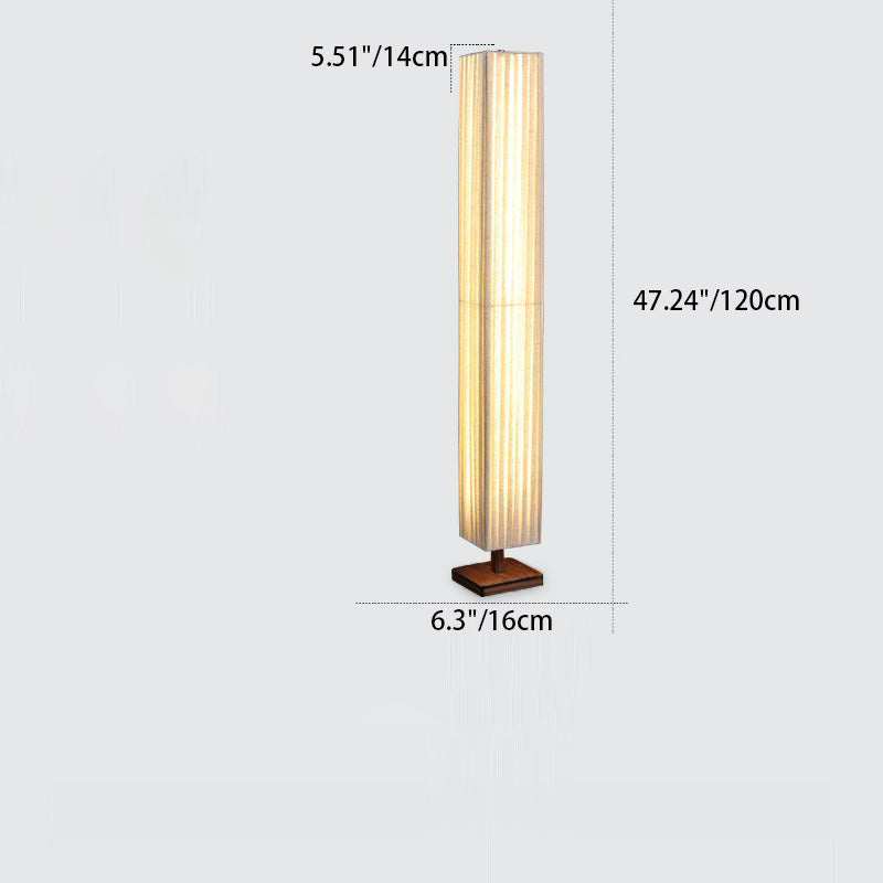 Japanese Walnut Floor Lamp