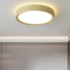 Round Wood Grain LED Flush Mount Ceiling Light