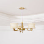 Belue Chandelier — Vintage Gold Glass Globe Ceiling Light for Dining Room