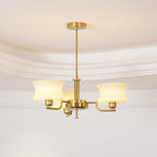 Belue Chandelier — Vintage Gold Glass Globe Ceiling Light for Dining Room
