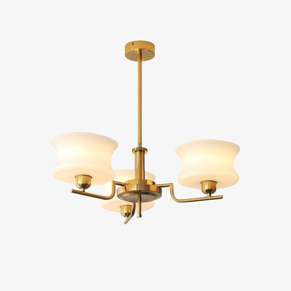 Belue Chandelier — Vintage Gold Glass Globe Ceiling Light for Dining Room