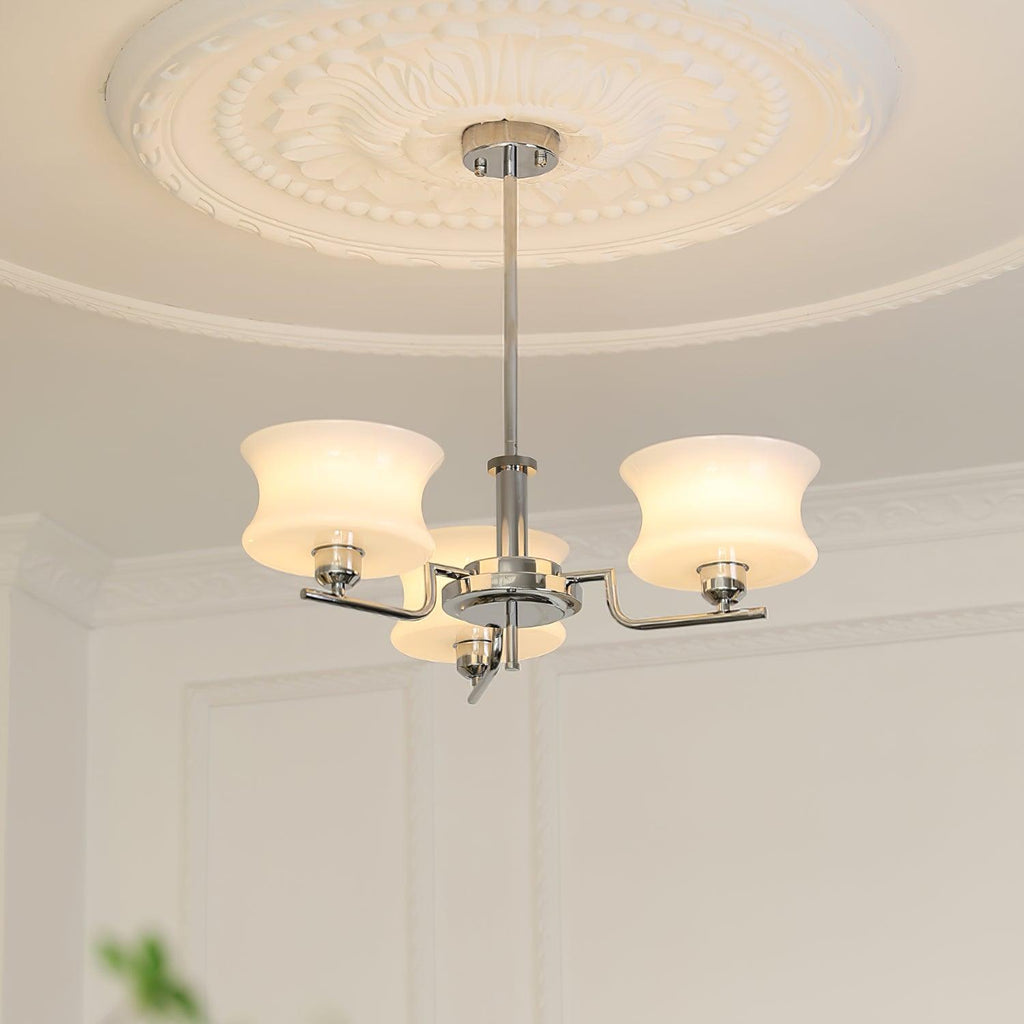 Belue Chandelier — Vintage Gold Glass Globe Ceiling Light for Dining Room