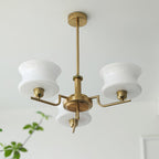 Belue Chandelier — Vintage Gold Glass Globe Ceiling Light for Dining Room