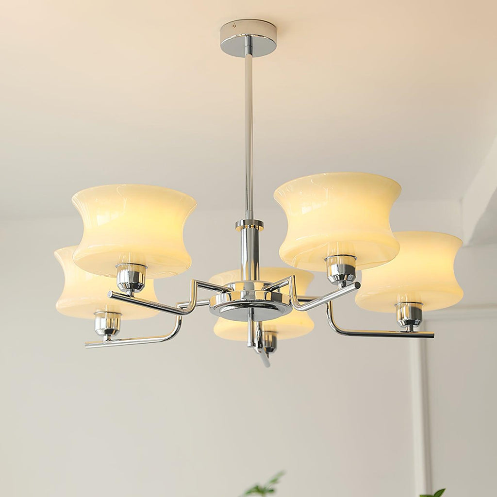 Belue Chandelier — Vintage Gold Glass Globe Ceiling Light for Dining Room