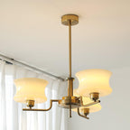 Belue Chandelier — Vintage Gold Glass Globe Ceiling Light for Dining Room