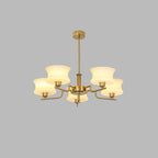 Belue Chandelier — Vintage Gold Glass Globe Ceiling Light for Dining Room