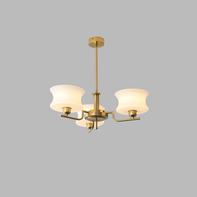 Belue Chandelier — Vintage Gold Glass Globe Ceiling Light for Dining Room