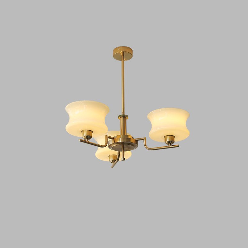 Belue Chandelier — Vintage Gold Glass Globe Ceiling Light for Dining Room