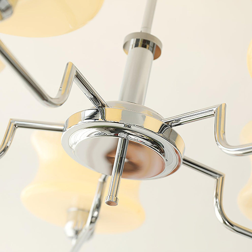 Belue Chandelier — Vintage Gold Glass Globe Ceiling Light for Dining Room