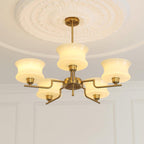 Belue Chandelier — Vintage Gold Glass Globe Ceiling Light for Dining Room