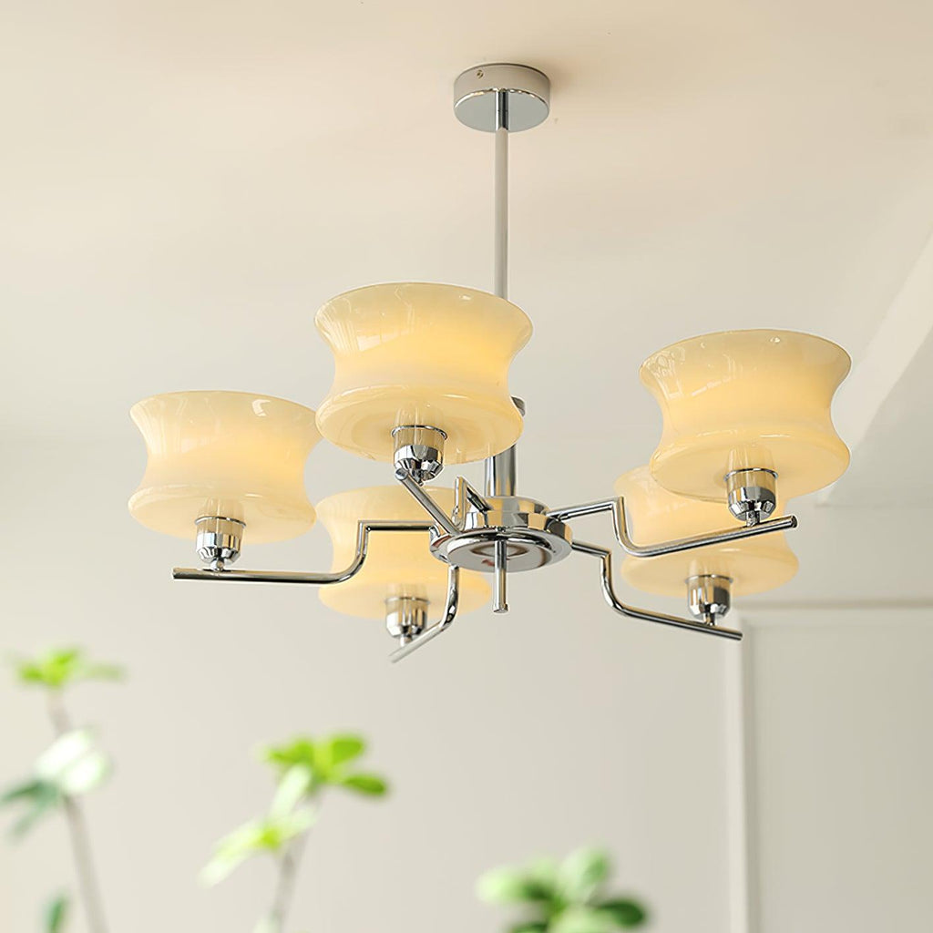 Belue Chandelier — Vintage Gold Glass Globe Ceiling Light for Dining Room