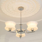 Belue Chandelier — Vintage Gold Glass Globe Ceiling Light for Dining Room