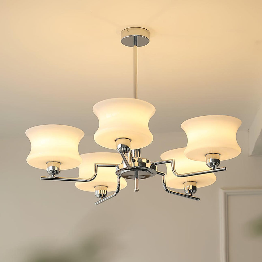 Belue Chandelier — Vintage Gold Glass Globe Ceiling Light for Dining Room