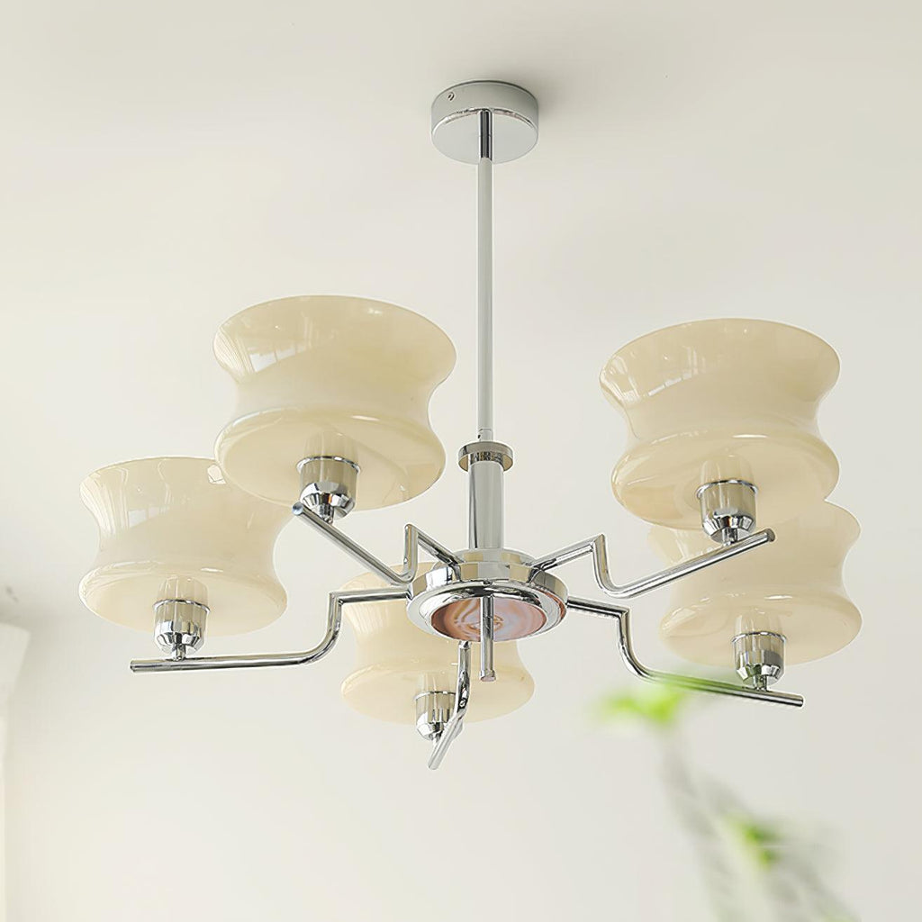 Belue Chandelier — Vintage Gold Glass Globe Ceiling Light for Dining Room
