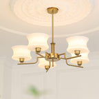 Belue Chandelier — Vintage Gold Glass Globe Ceiling Light for Dining Room