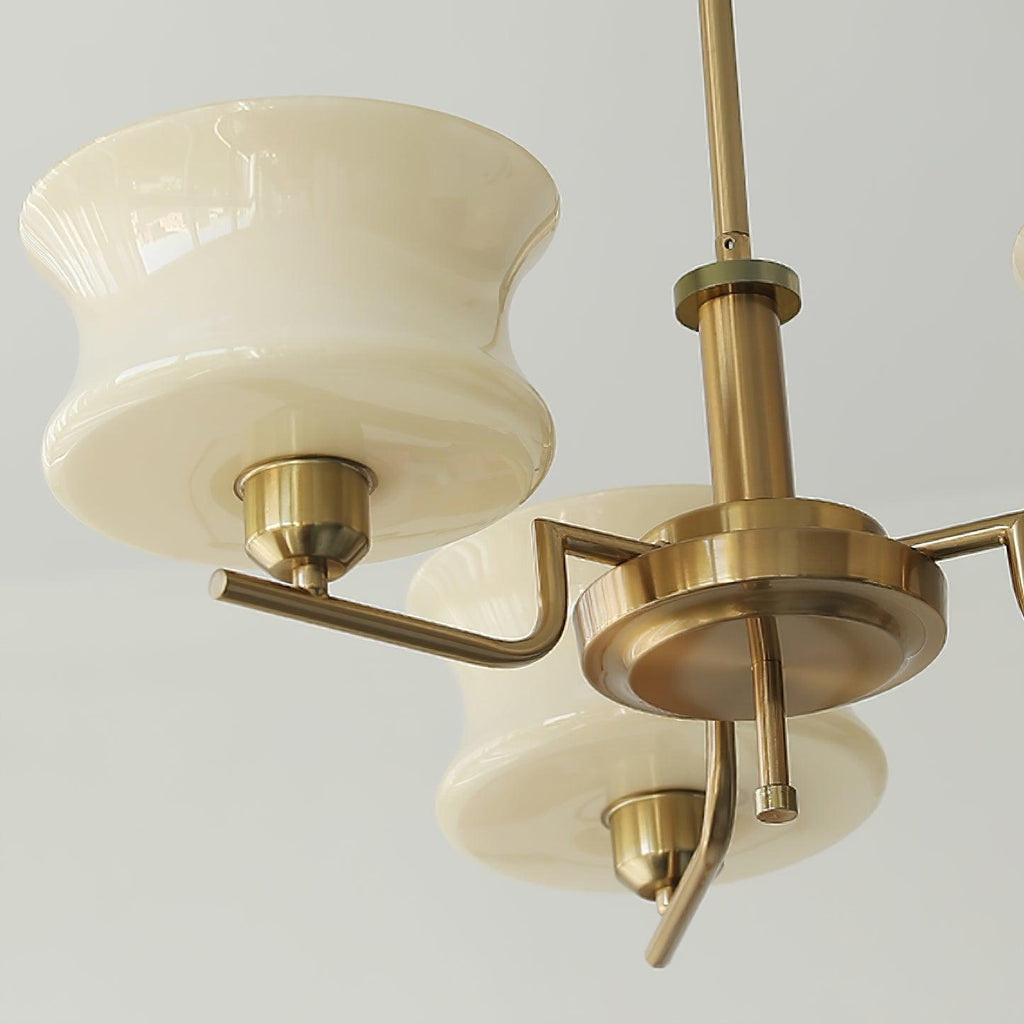 Belue Chandelier — Vintage Gold Glass Globe Ceiling Light for Dining Room