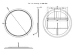 Corona Round LED Bathroom Vanity Mirror for bathroom vanity | Halvern