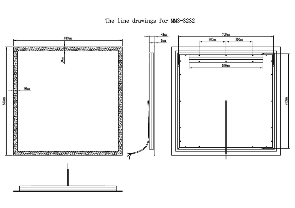 Linea Rectangle LED Bathroom Vanity Mirror for bathroom vanity | Halvern