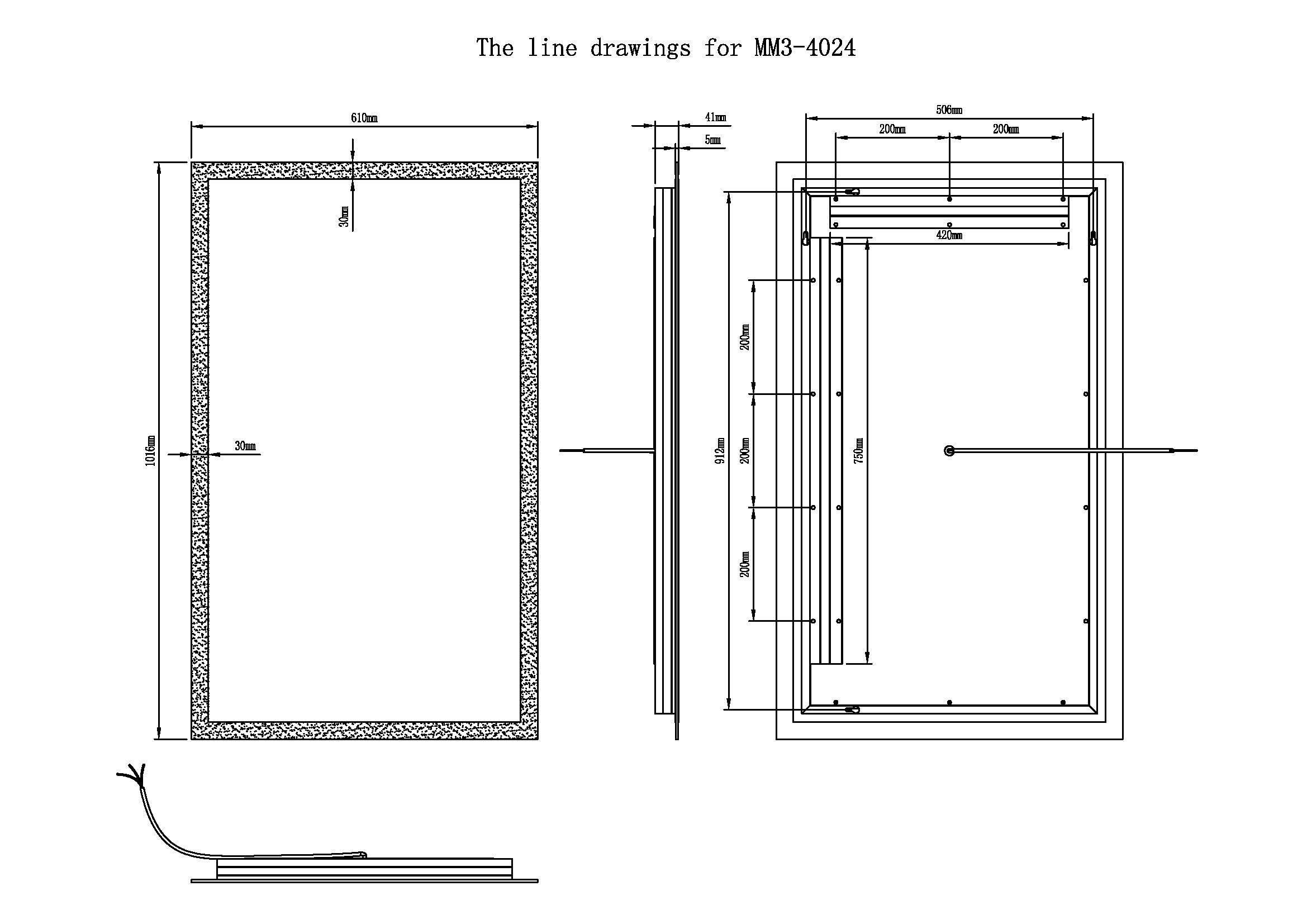 Linea Rectangle LED Bathroom Vanity Mirror for bathroom vanity | Halvern