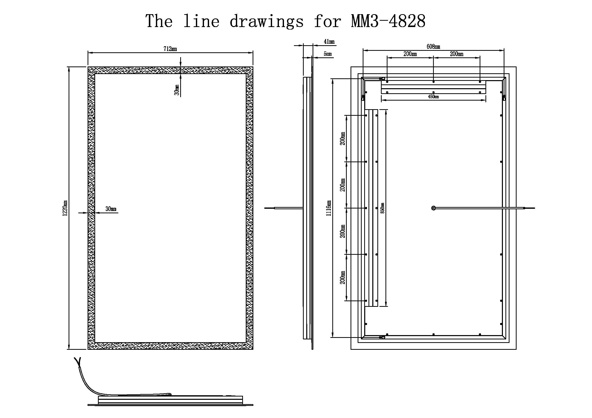 Linea Rectangle LED Bathroom Vanity Mirror for bathroom vanity | Halvern