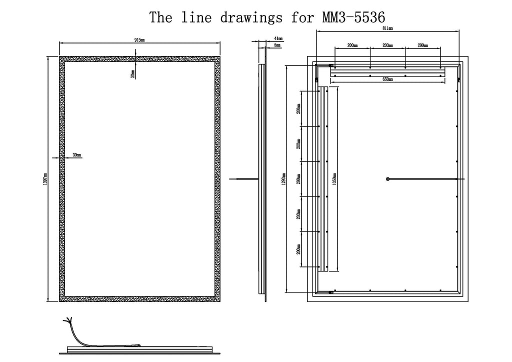 Linea Rectangle LED Bathroom Vanity Mirror for bathroom vanity | Halvern