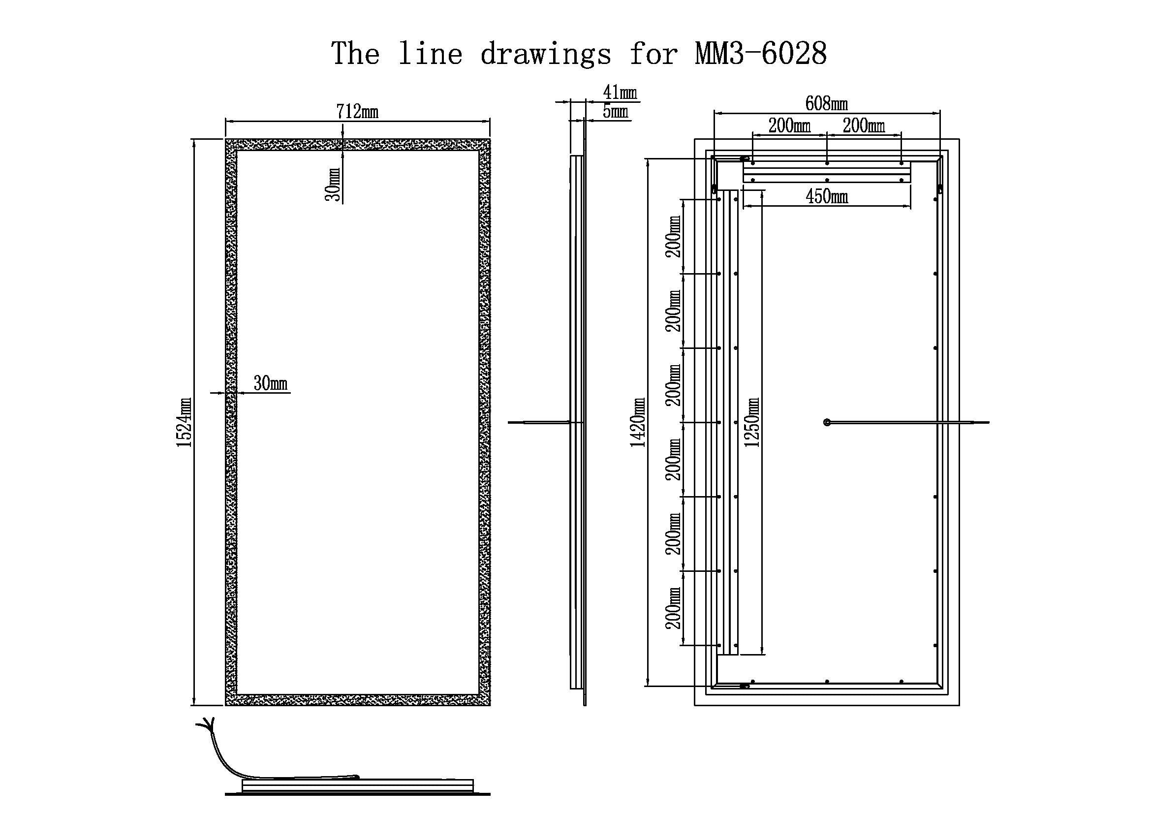 Linea Rectangle LED Bathroom Vanity Mirror for bathroom vanity | Halvern
