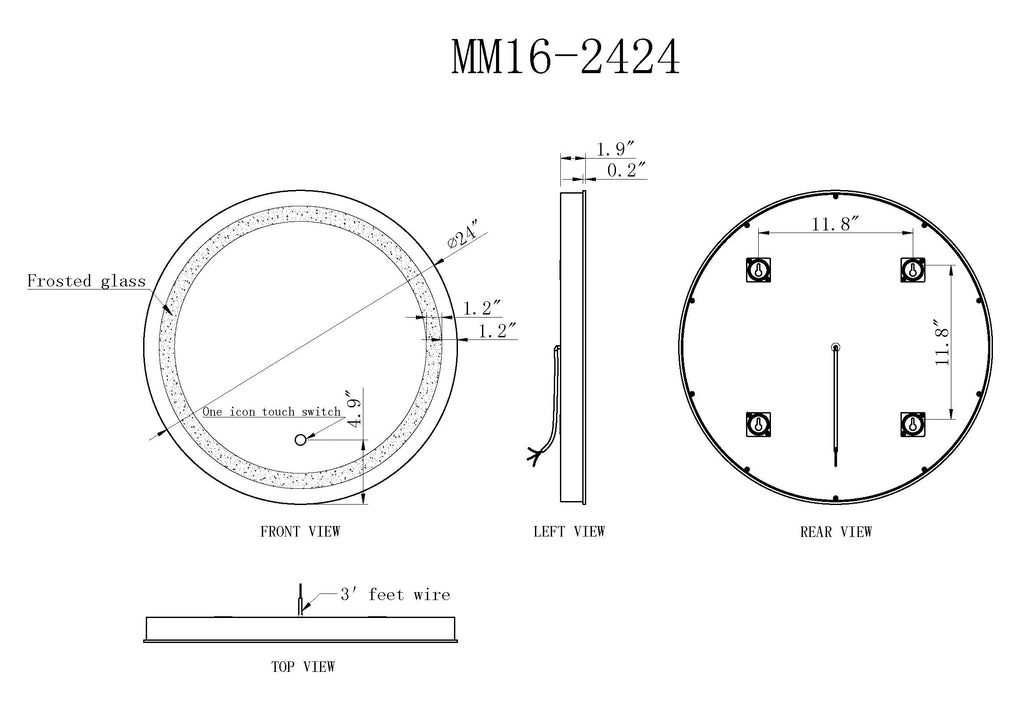 Solstice Round LED Bathroom Vanity Mirror for bathroom vanity | Halvern