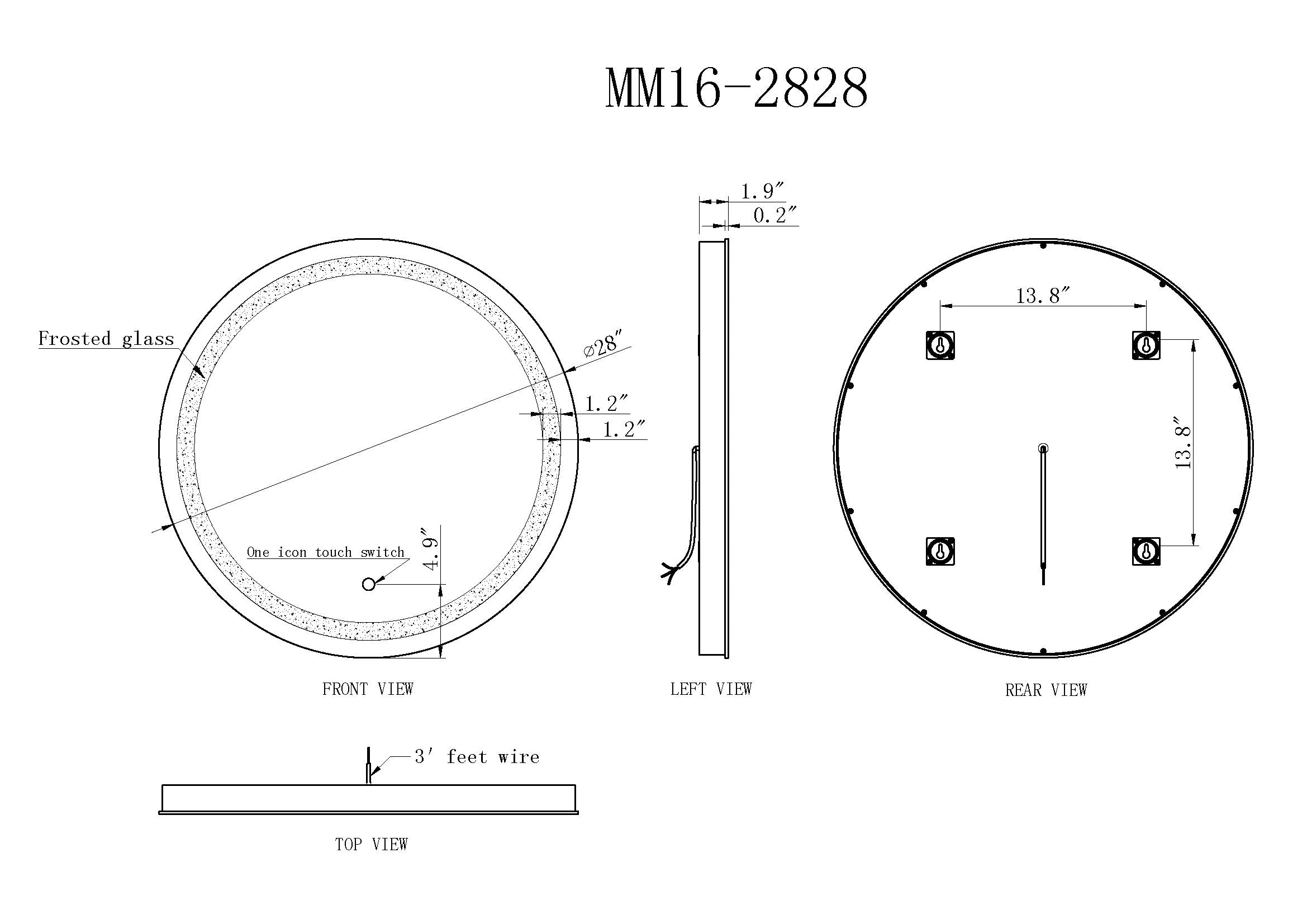 Solstice Round LED Bathroom Vanity Mirror for bathroom vanity | Halvern
