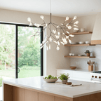 Black Firefly LED Chandelier — Branch Starburst Ceiling Light for Dining Room