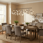Black Firefly LED Chandelier — Branch Starburst Ceiling Light for Dining Room
