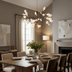 Black Firefly LED Chandelier — Branch Starburst Ceiling Light for Dining Room