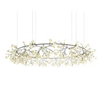Black Firefly LED Chandelier — Branch Starburst Ceiling Light for Dining Room