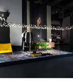 Black Firefly LED Chandelier — Branch Starburst Ceiling Light for Dining Room