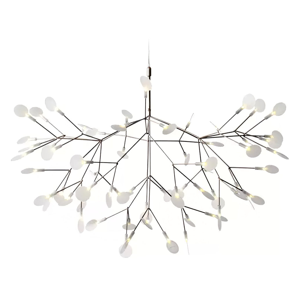 Black Firefly LED Chandelier — Branch Starburst Ceiling Light for Dining Room