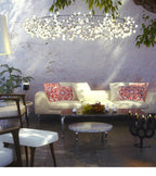 Black Firefly LED Chandelier — Branch Starburst Ceiling Light for Dining Room