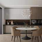 Black Firefly LED Chandelier — Branch Starburst Ceiling Light for Dining Room