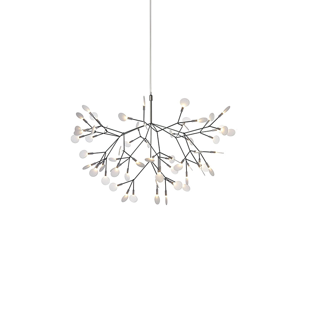 Black Firefly LED Chandelier — Branch Starburst Ceiling Light for Dining Room