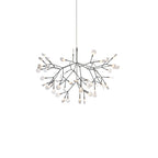 Black Firefly LED Chandelier — Branch Starburst Ceiling Light for Dining Room