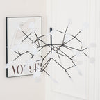 Black Firefly LED Chandelier — Branch Starburst Ceiling Light for Dining Room