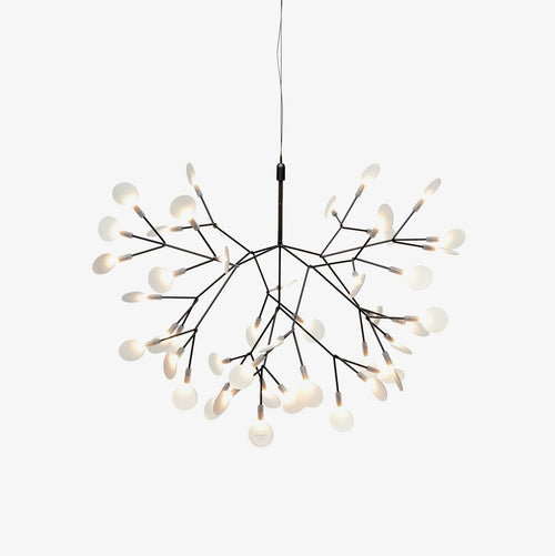 Black Firefly LED Chandelier — Branch Starburst Ceiling Light for Dining Room