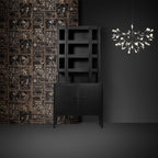 Black Firefly LED Chandelier — Branch Starburst Ceiling Light for Dining Room