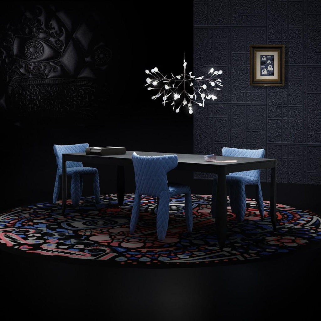 Black Firefly LED Chandelier — Branch Starburst Ceiling Light for Dining Room